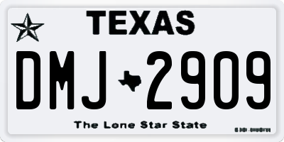 TX license plate DMJ2909