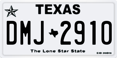 TX license plate DMJ2910