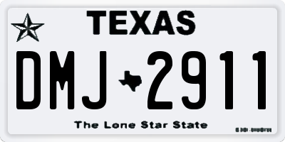 TX license plate DMJ2911