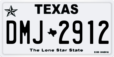 TX license plate DMJ2912