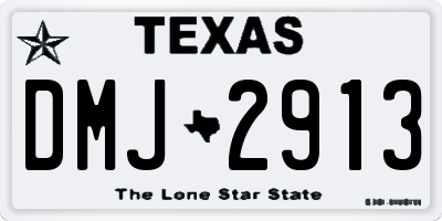 TX license plate DMJ2913