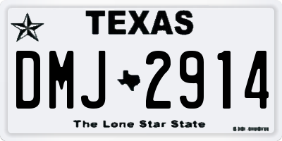 TX license plate DMJ2914