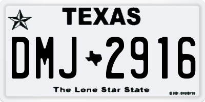 TX license plate DMJ2916