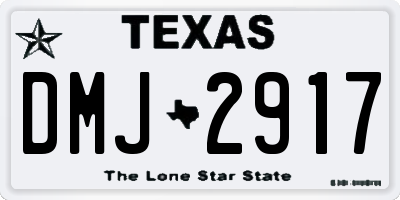TX license plate DMJ2917