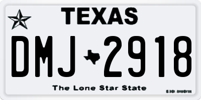 TX license plate DMJ2918