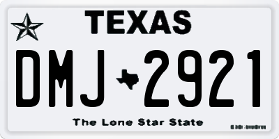 TX license plate DMJ2921
