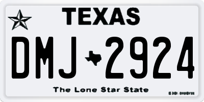 TX license plate DMJ2924