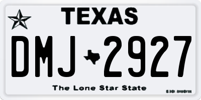 TX license plate DMJ2927