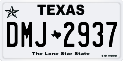 TX license plate DMJ2937