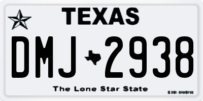 TX license plate DMJ2938