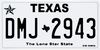 TX license plate DMJ2943
