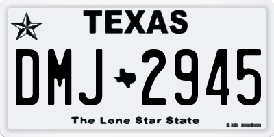 TX license plate DMJ2945