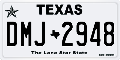 TX license plate DMJ2948