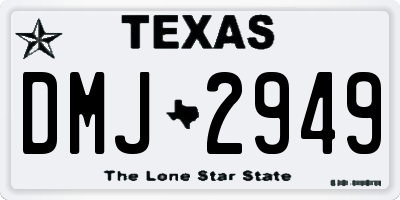 TX license plate DMJ2949