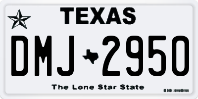 TX license plate DMJ2950
