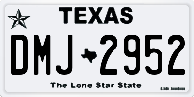 TX license plate DMJ2952