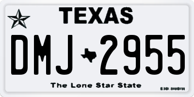 TX license plate DMJ2955