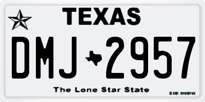 TX license plate DMJ2957