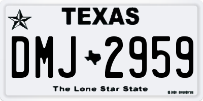 TX license plate DMJ2959