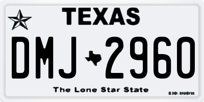 TX license plate DMJ2960
