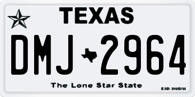 TX license plate DMJ2964