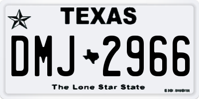 TX license plate DMJ2966