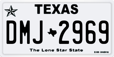 TX license plate DMJ2969