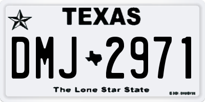 TX license plate DMJ2971