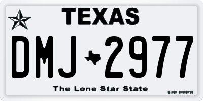 TX license plate DMJ2977