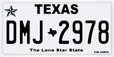 TX license plate DMJ2978