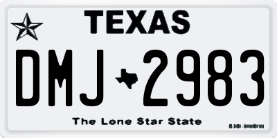 TX license plate DMJ2983