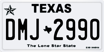 TX license plate DMJ2990