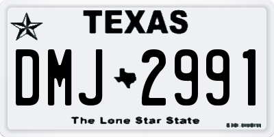 TX license plate DMJ2991