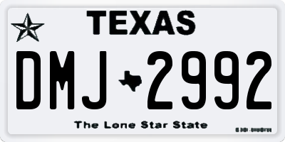 TX license plate DMJ2992
