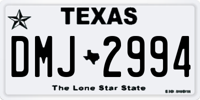 TX license plate DMJ2994