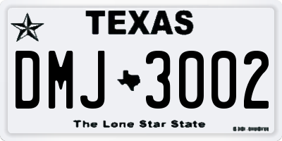 TX license plate DMJ3002
