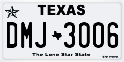 TX license plate DMJ3006