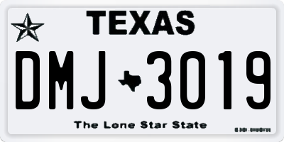 TX license plate DMJ3019