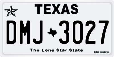 TX license plate DMJ3027