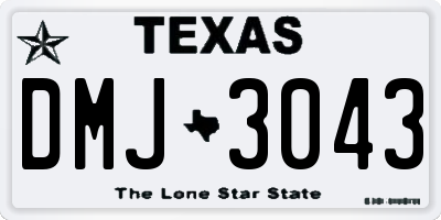 TX license plate DMJ3043