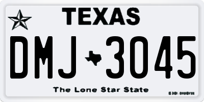 TX license plate DMJ3045