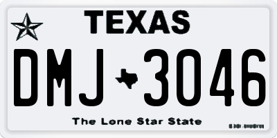 TX license plate DMJ3046