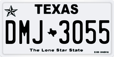 TX license plate DMJ3055