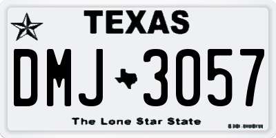 TX license plate DMJ3057