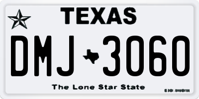 TX license plate DMJ3060
