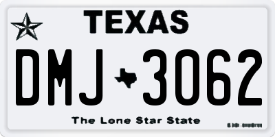 TX license plate DMJ3062