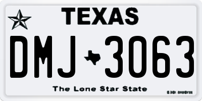 TX license plate DMJ3063