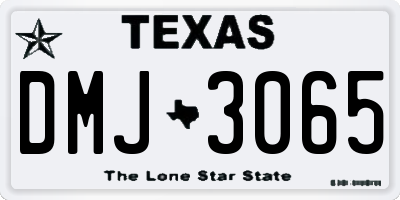 TX license plate DMJ3065