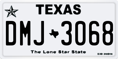 TX license plate DMJ3068