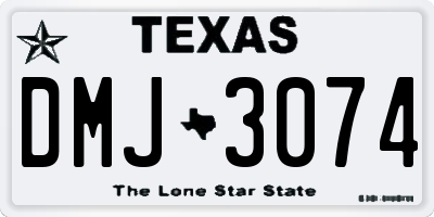 TX license plate DMJ3074